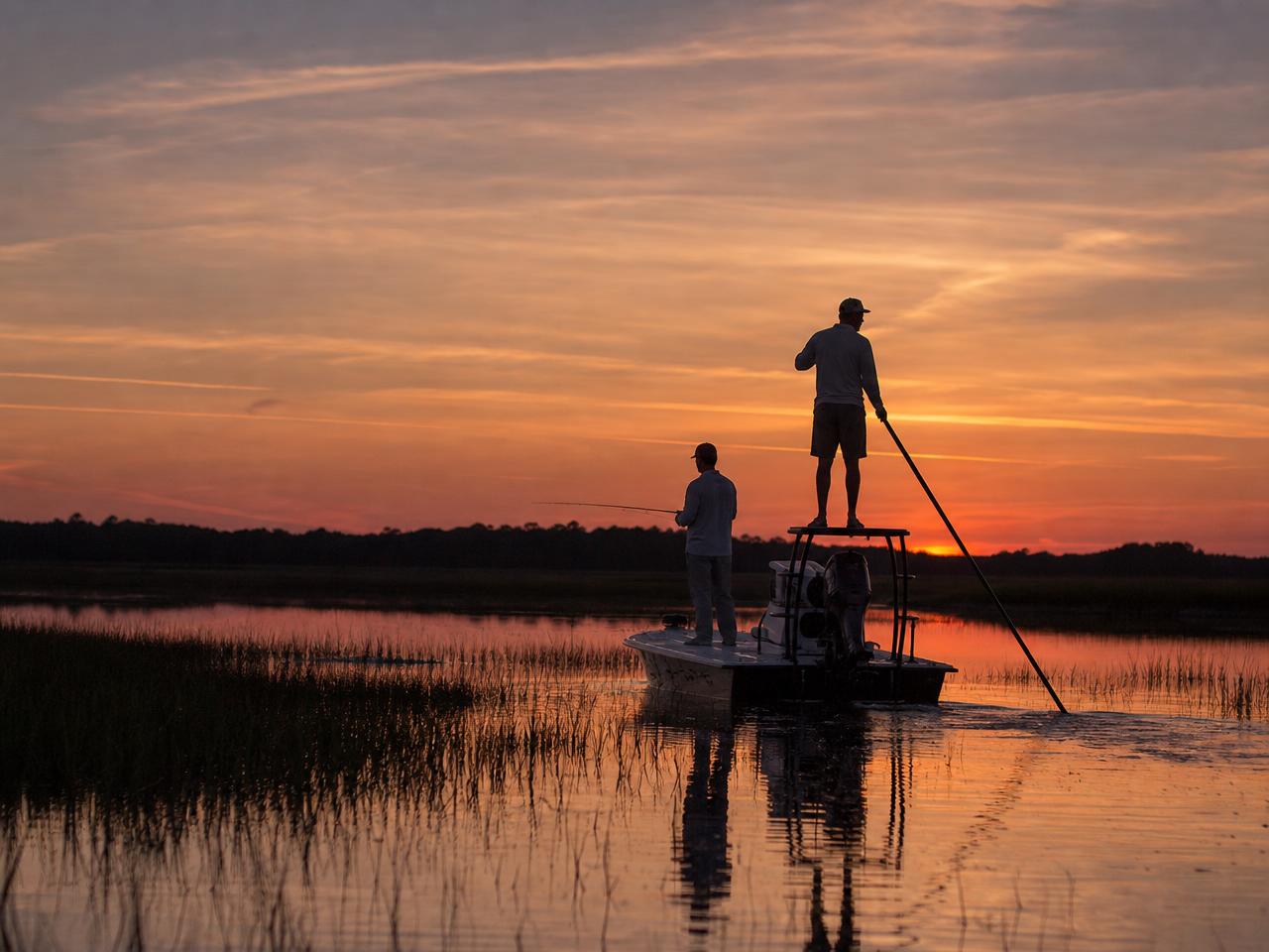Poling out at first light